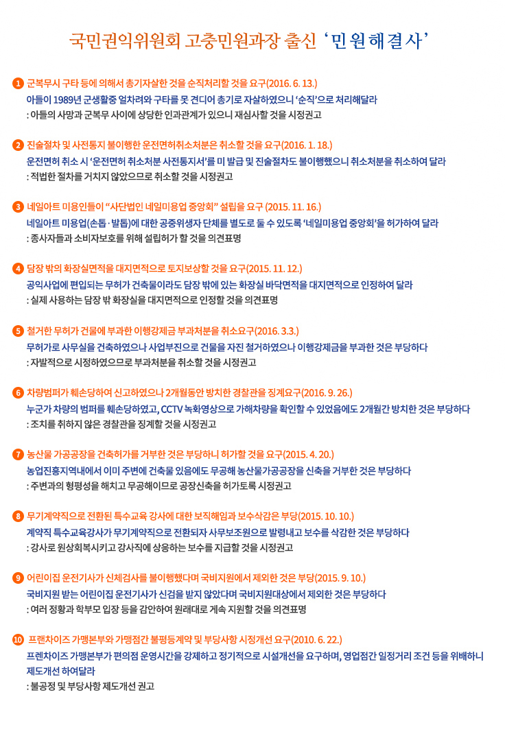 고충민원 해결사례